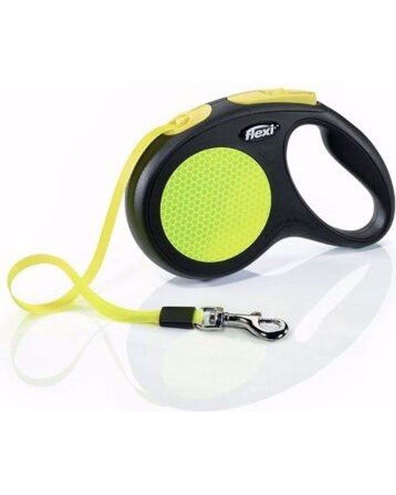 Flexi Neon 5 m Otomatik Şerit Tasma (Medium)
