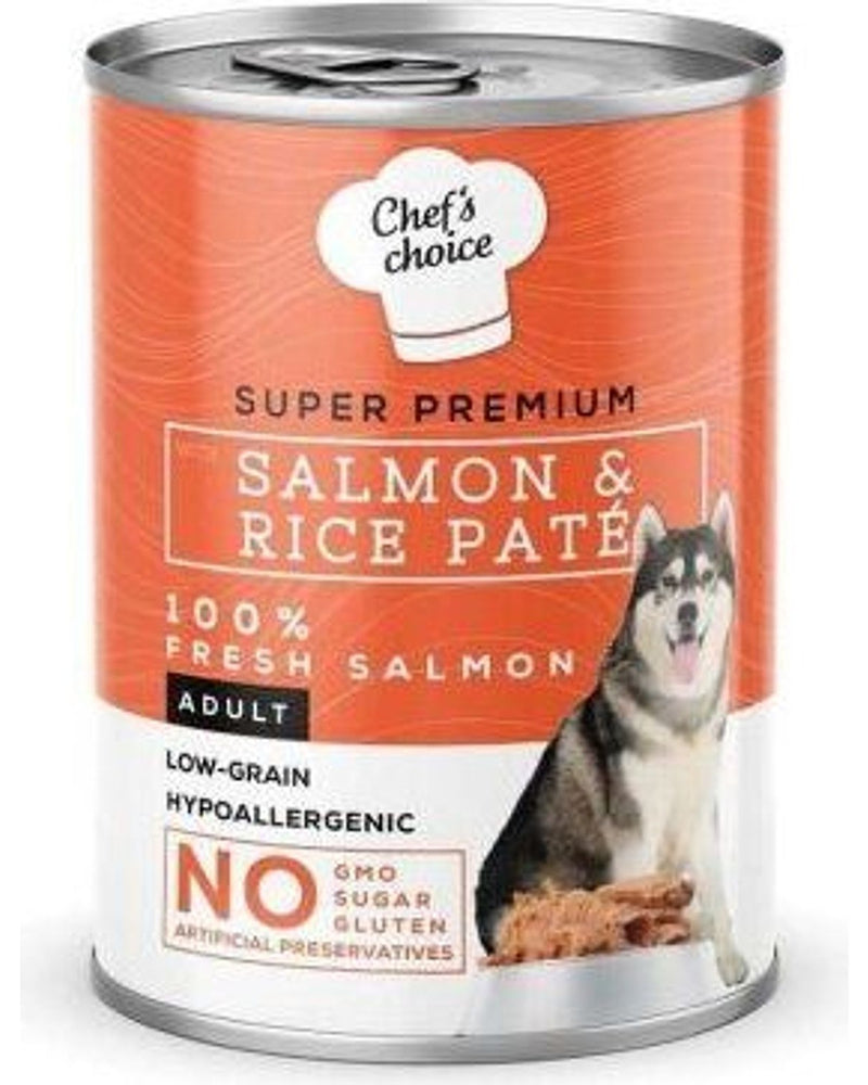 Chef's Choice Somonlu Pirinçli Tahılsız Ezme Köpek Konservesi 400 gr