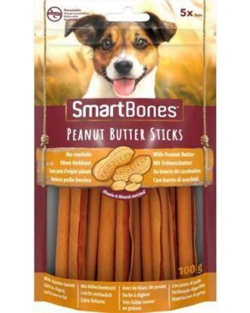 Smart Bones Ham Derisiz Fıstık Ezmeli Köpek Ödül Çubuğu 5'li