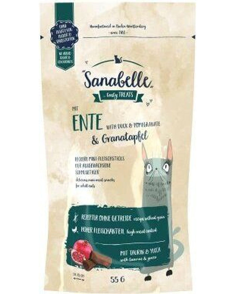 Sanabelle Snack Tahılsız Ördekli ve Narlı Yumuşak Kedi Ödülü 55 gr