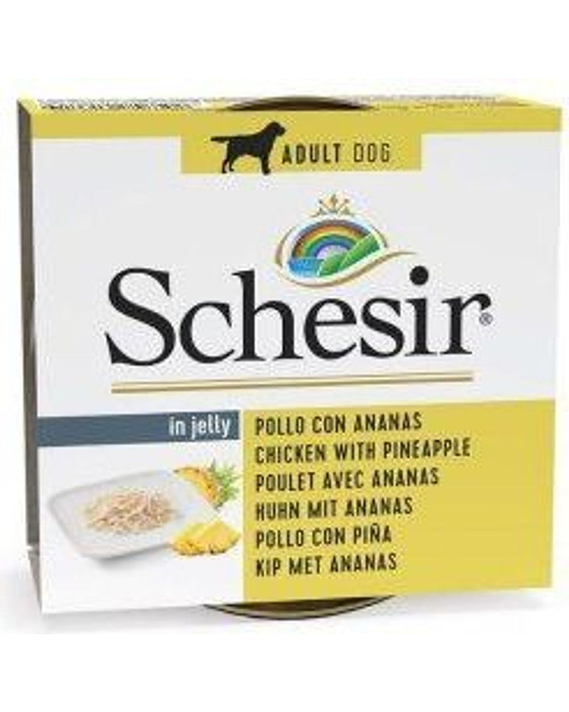 Schesir Tavuk Fileto ve Ananaslı Yetişkin Köpek Konservesi 150 gr