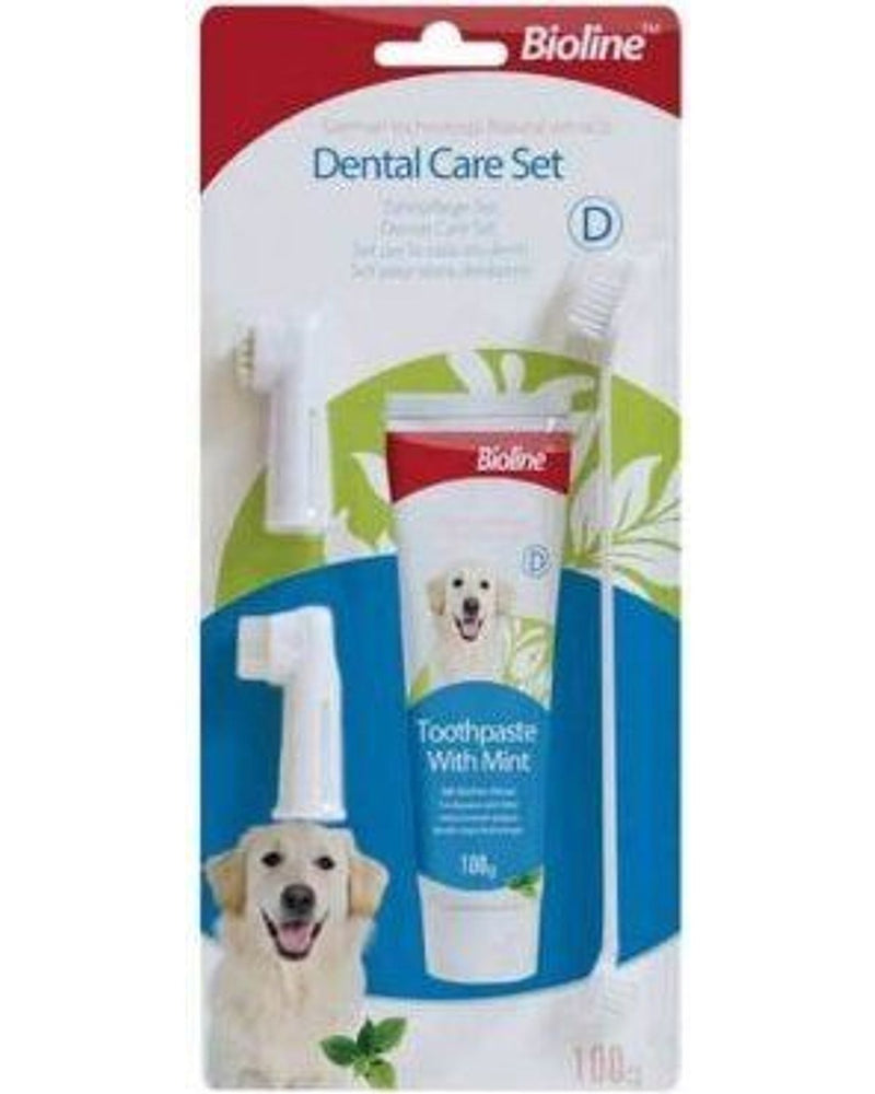 Bioline Nane Aromalı Köpek Diş Macunu ve Fırça Seti 100 gr