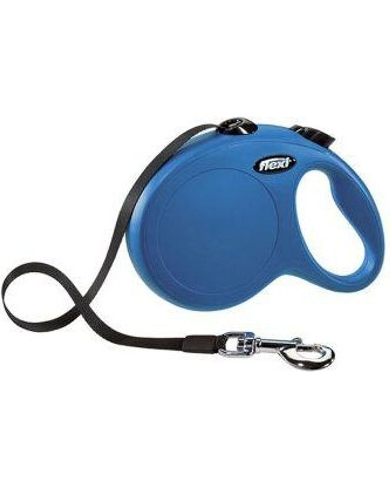 Flexi New Classic 5 m Otomatik Şerit Tasma (Mavi, Large)
