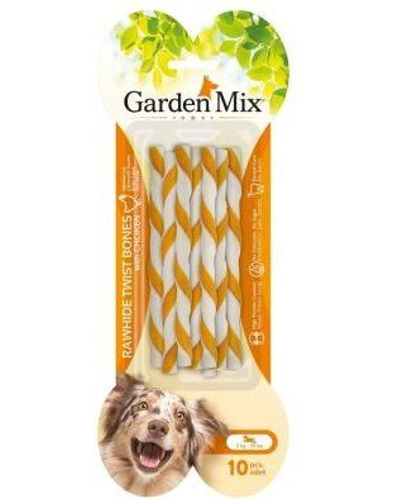 Garden Mix Tavuklu Burgu Çubuk Çiğneme Kemiği 10'lu 70 gr