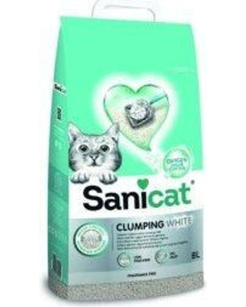 Sanicat Süper Topaklanan Beyaz Bentonit Kedi Kumu 8 L
