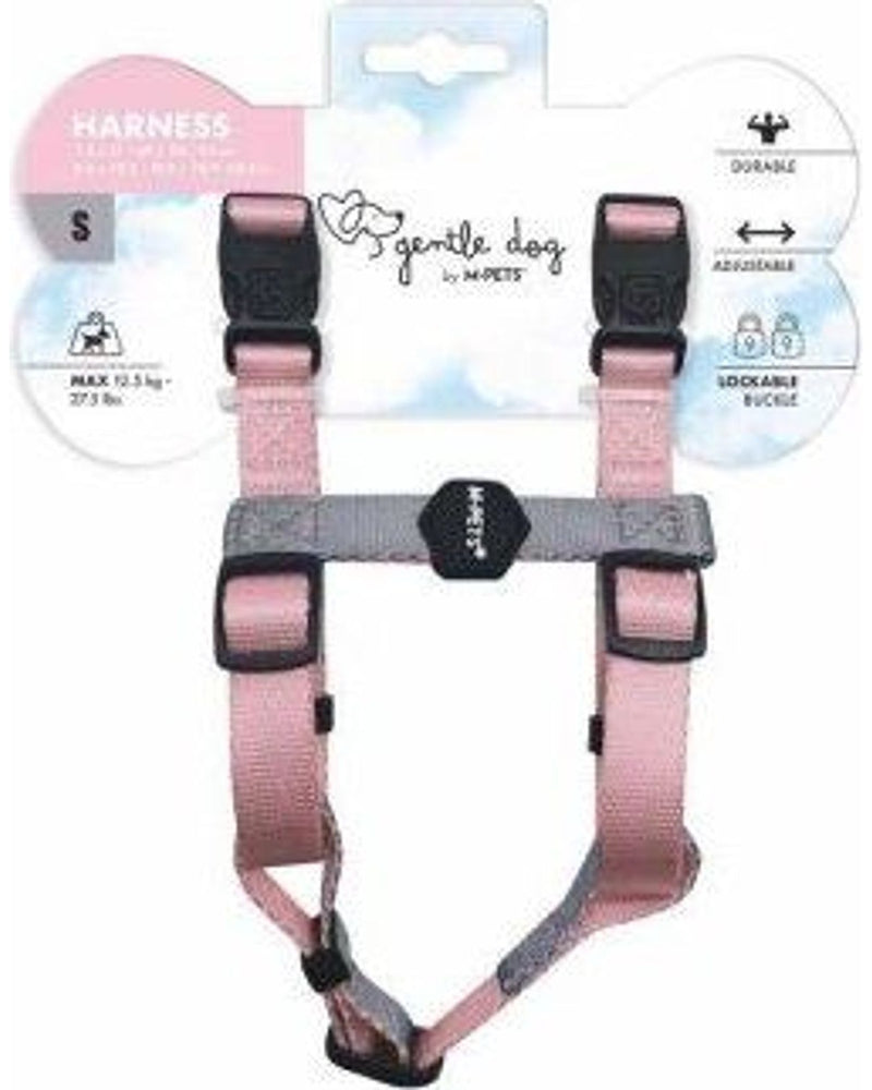 M-Pets Yumuşak Dolgulu Köpek Göğüs Tasması (Pembe, S)