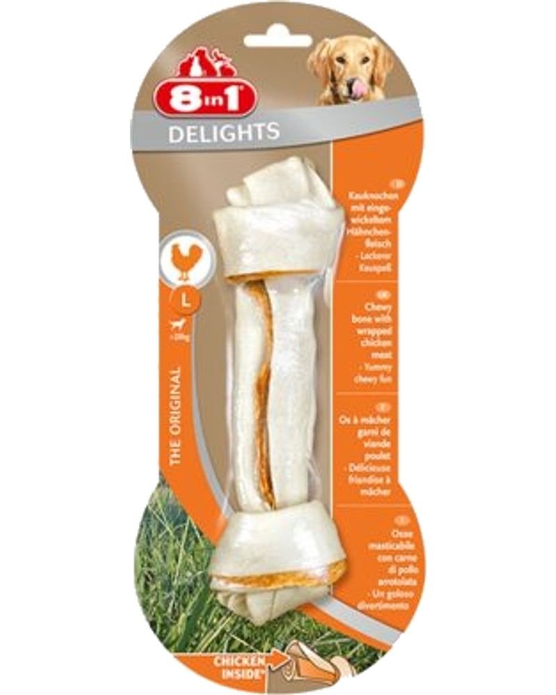 8in1 Tavuklu Burgu Ağız Bakım Köpek Kemiği (L) 100 gr