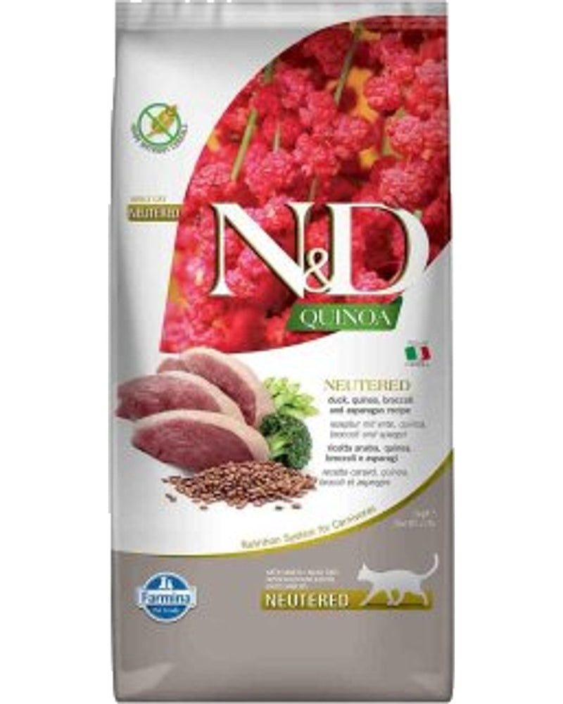 N&D Quinoa Ördekli Tahılsız Kısırlaştırılmış Kedi Maması 5 kg