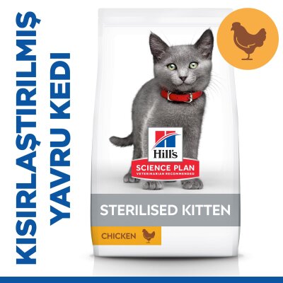 Kısırlaştırılmış Tavuklu Yavru Kedi Kuru Maması 3 kg