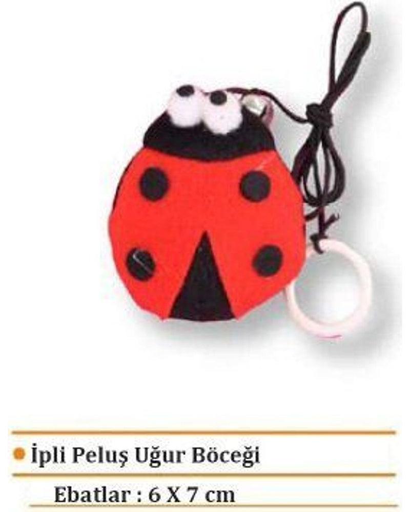 Eastland İpli Peluş Uğur Böceği Parmak Oltası 7 cm