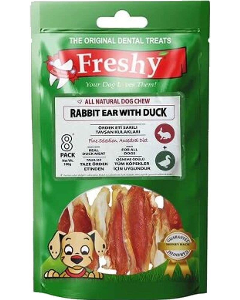 Freshy Ördek Etli Kurutulmuş Tavşan Kulağı Köpek Ödülü 100 gr