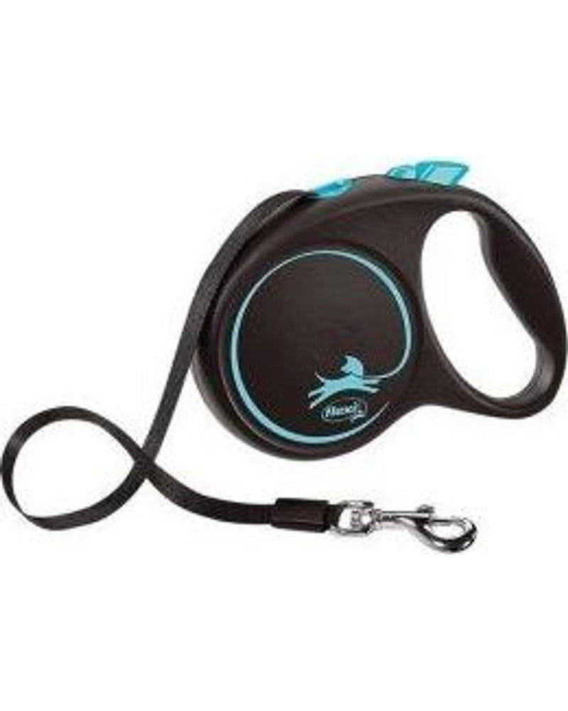 Flexi Black Design 5 m Otomatik Köpek Tasması (M) Mavi
