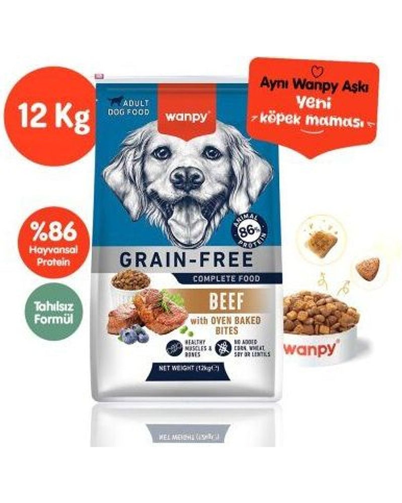 Wanpy Sığır Etli Tahılsız Yetişkin Köpek Maması 12 kg