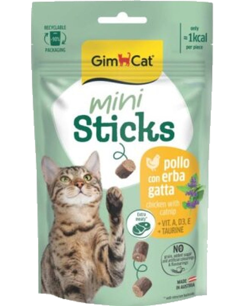 Gimcat Mini Sticks Kedi Otlu ve Tavuklu 50 gr Kedi Ödül Çubuğu