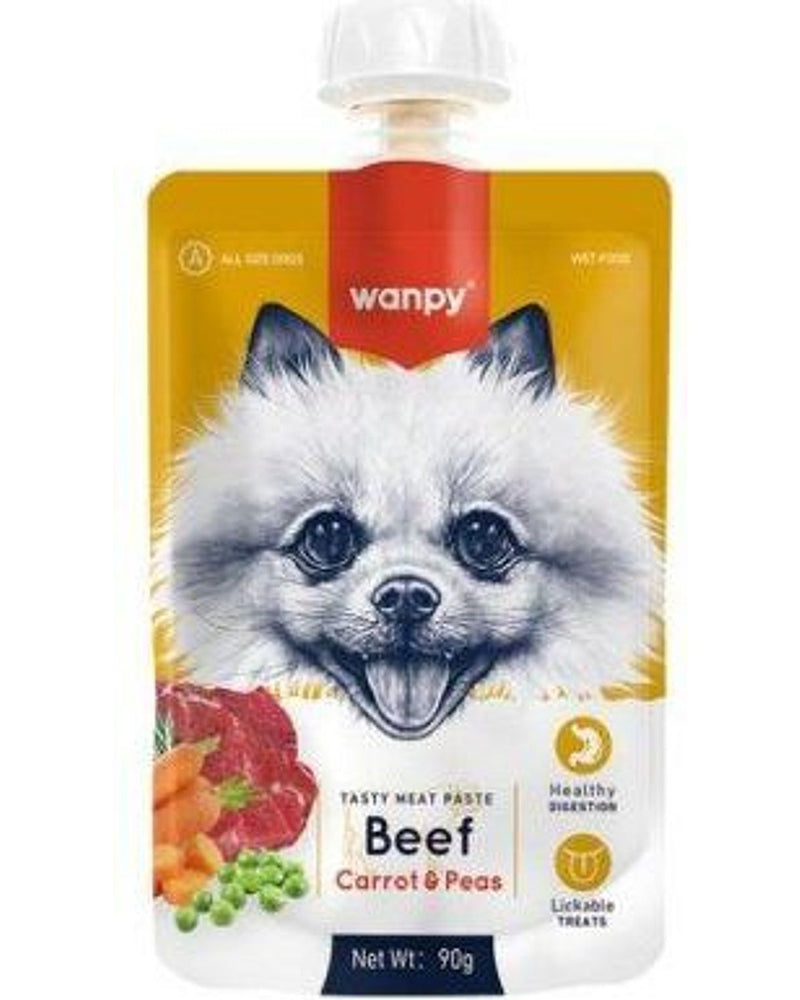 Wanpy Taze Sığır Havuçlu Köpek Et Ezmesi Ödülü 90 gr