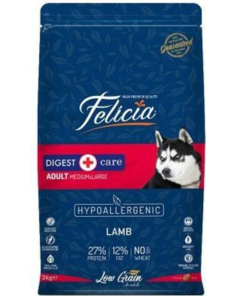 Felicia Düşük Tahıllı Kuzu Pirinçli Yetişkin Köpek Maması 3 kg