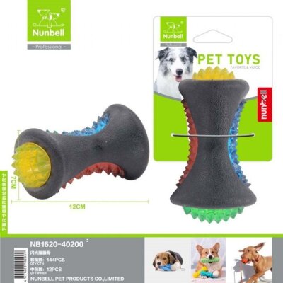 Nunbell Işıklı Plastik Kemik Köpek Oyuncağı 12 cm