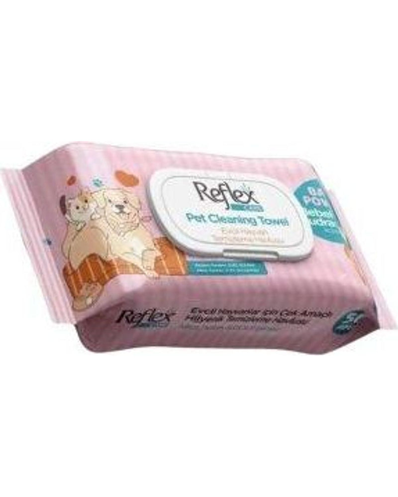 Reflex Care Durulamasız Kedi Köpek Temizleme Mendili 50'li