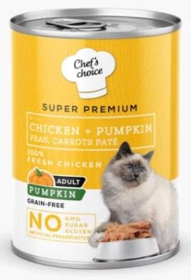 Chef's Choice Tavuklu Bal Kabaklı Tahılsız Ezme Yaş Kedi Maması 400 gr