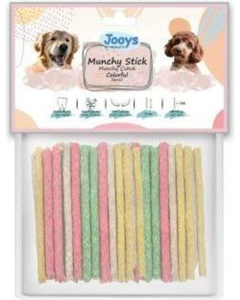Jooys Renkli Munchy Burgu Köpek Çiğneme Çubuğu 100'lü