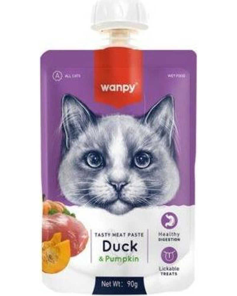 Wanpy Ördekli Bal Kabaklı Sıvı Kedi Ödül Ezmesi 90 gr