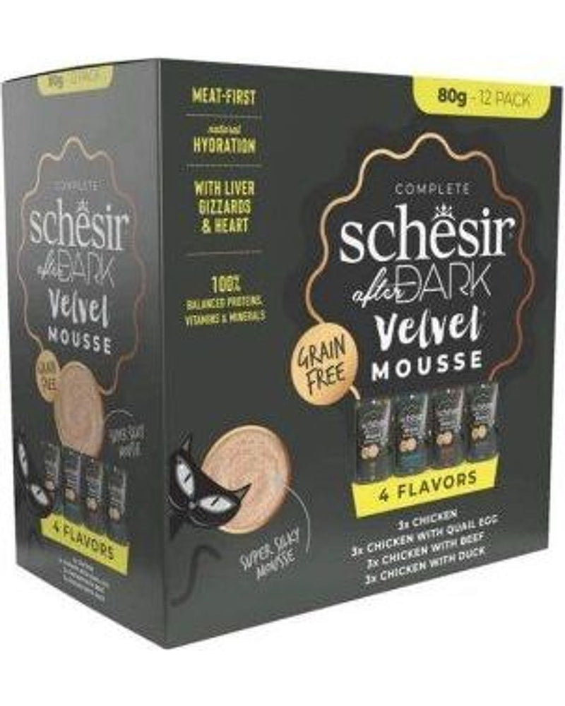 Schesir After Dark Karışık Mousse Yetişkin Kedi Konservesi 80 gr x 12