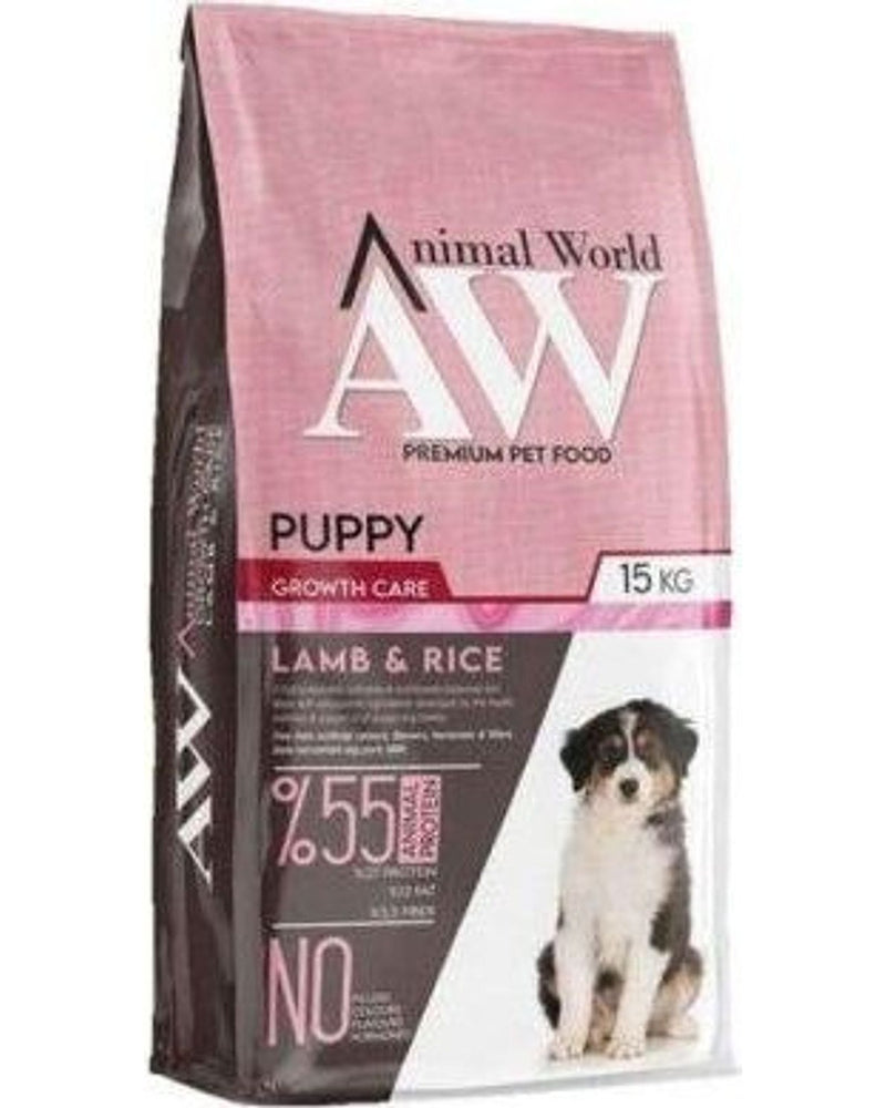Animal World Kuzu Etli Pirinçli Yavru Köpek Maması 15 kg