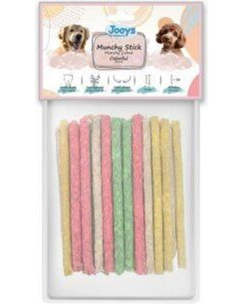 Jooys Renkli Munchy Burgu Köpek Çiğneme Çubuğu 50'li