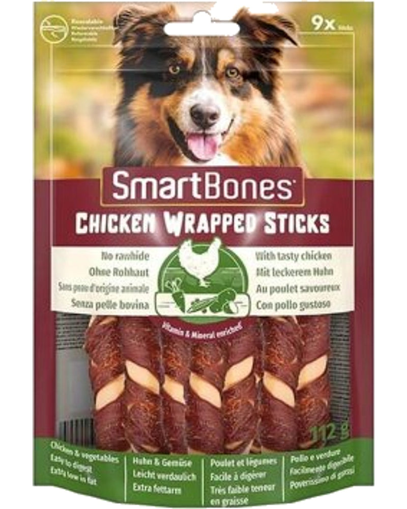 Smart Bones Ham Derisiz Tavuk Sargılı Mini Köpek Ödülü 9'lu