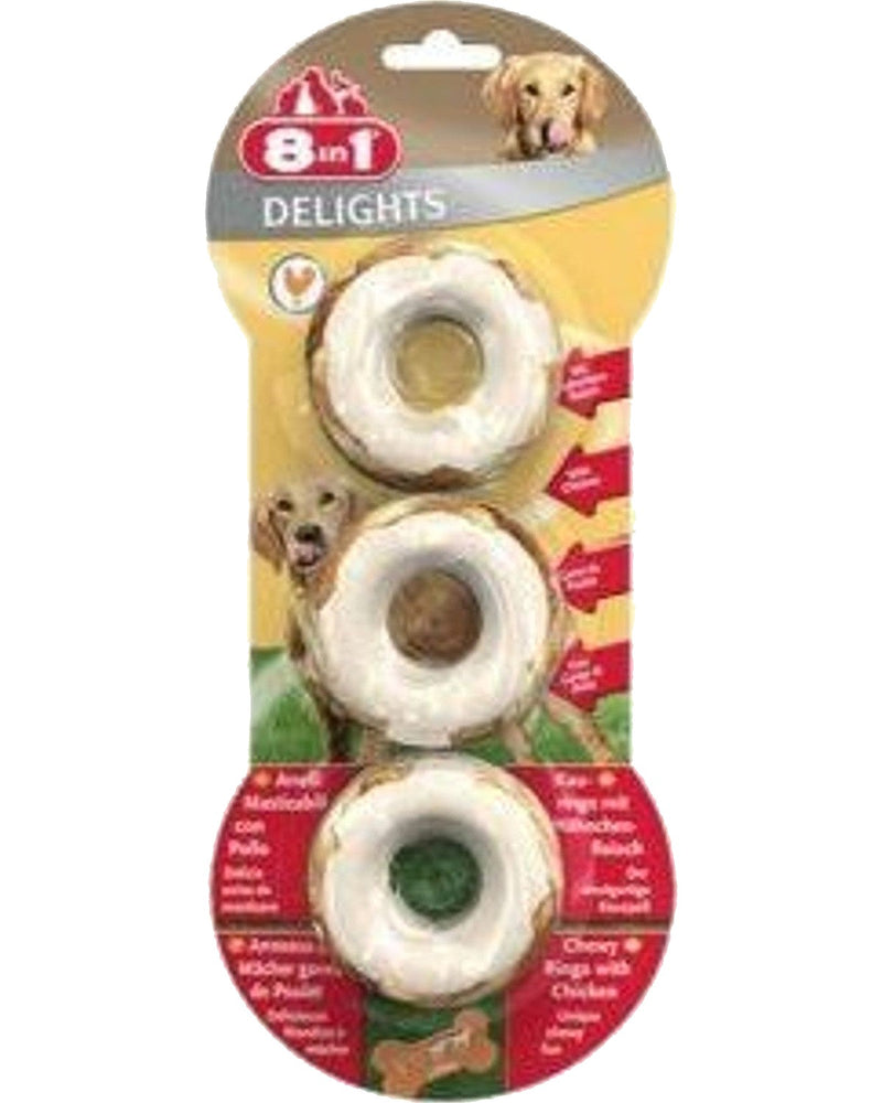8in1 Delights Ağız Bakım Halka Köpek Ödül Kemiği 3 Adet 119 gr