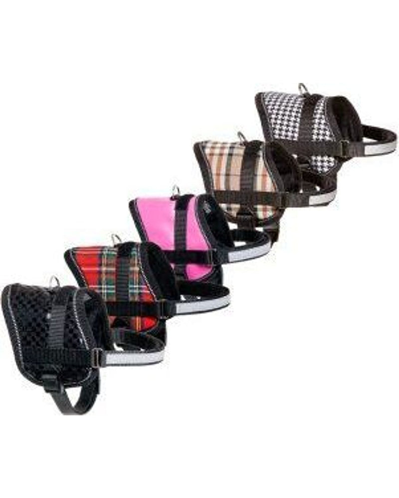Karlie Reflektörlü Köpek Göğüs Tasması XS 26-35 cm Siyah-Beyaz