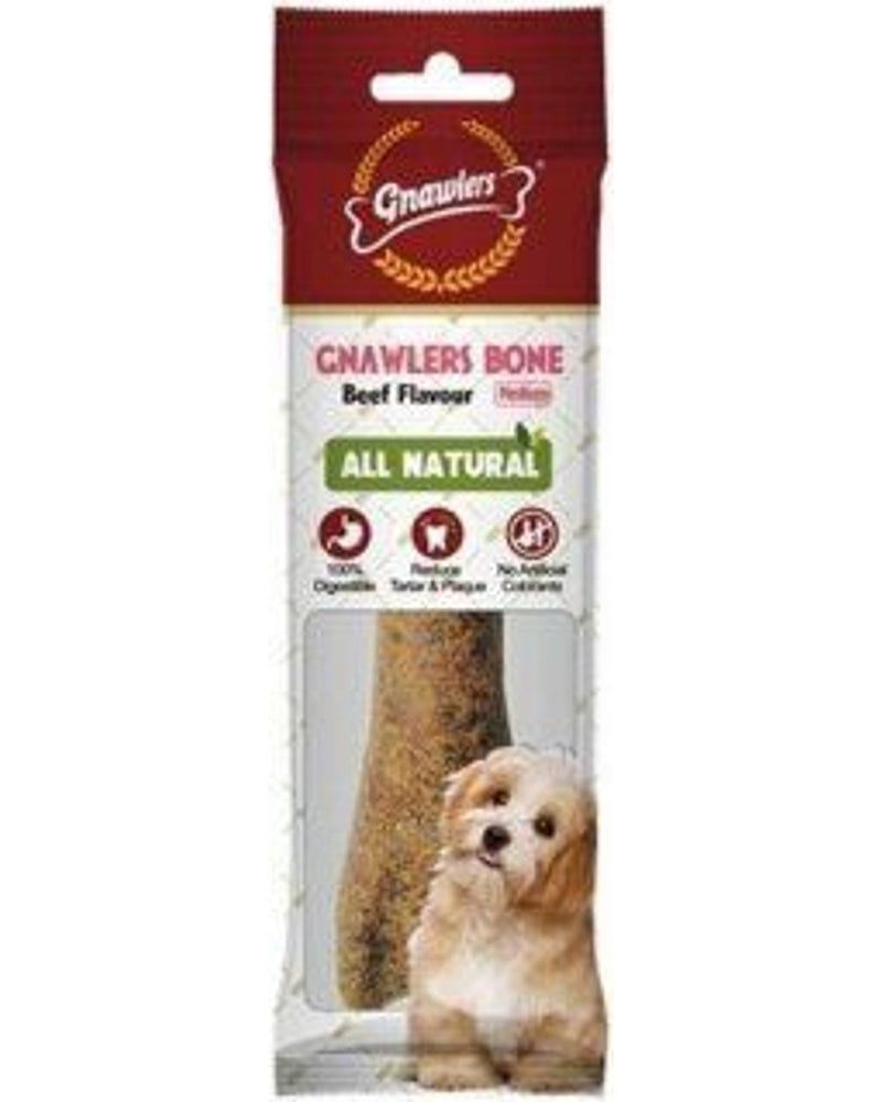 Gnawlers Kolajenli Biftekli Köpek Ödül Kemiği M 12,5 cm 95 gr