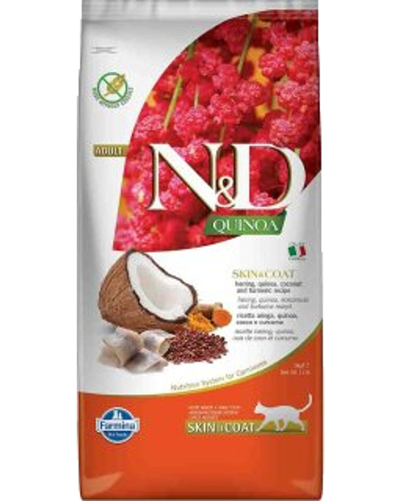 N&D Quinoa Tahılsız Ringa Balıklı Yetişkin Kedi Maması 5 kg