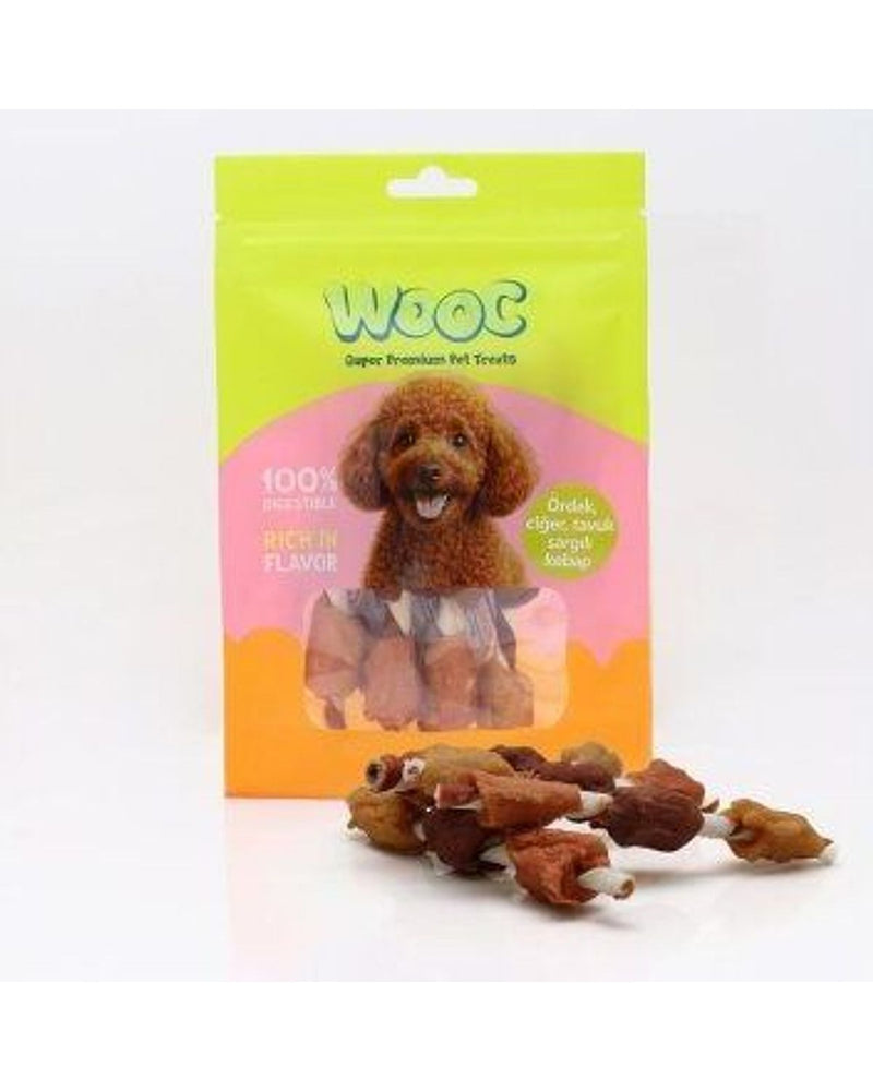 Wooc Ördek, Ciğer ve Tavuk Sargılı Köpek Ödülü 75 gr