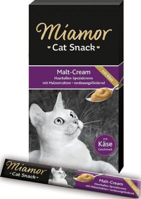 Miamor Tüy Yumağı Destekli Malt ve Peynirli Kedi Ödülü 6x15 gr
