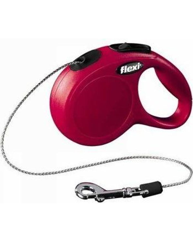 Flexi New Classic İp Otomatik Köpek Tasması 3 m (XS, Kırmızı)