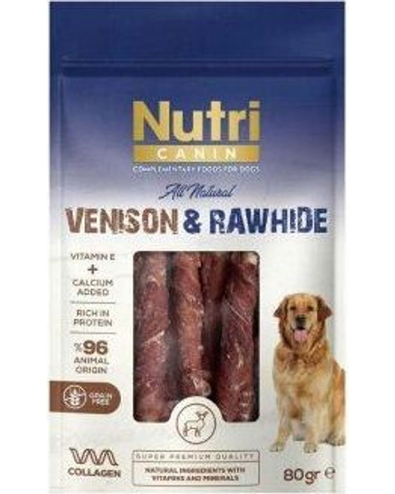 Nutri Canin Geyik Etli Rawhide Sargılı Köpek Ödül Kemiği 80 gr