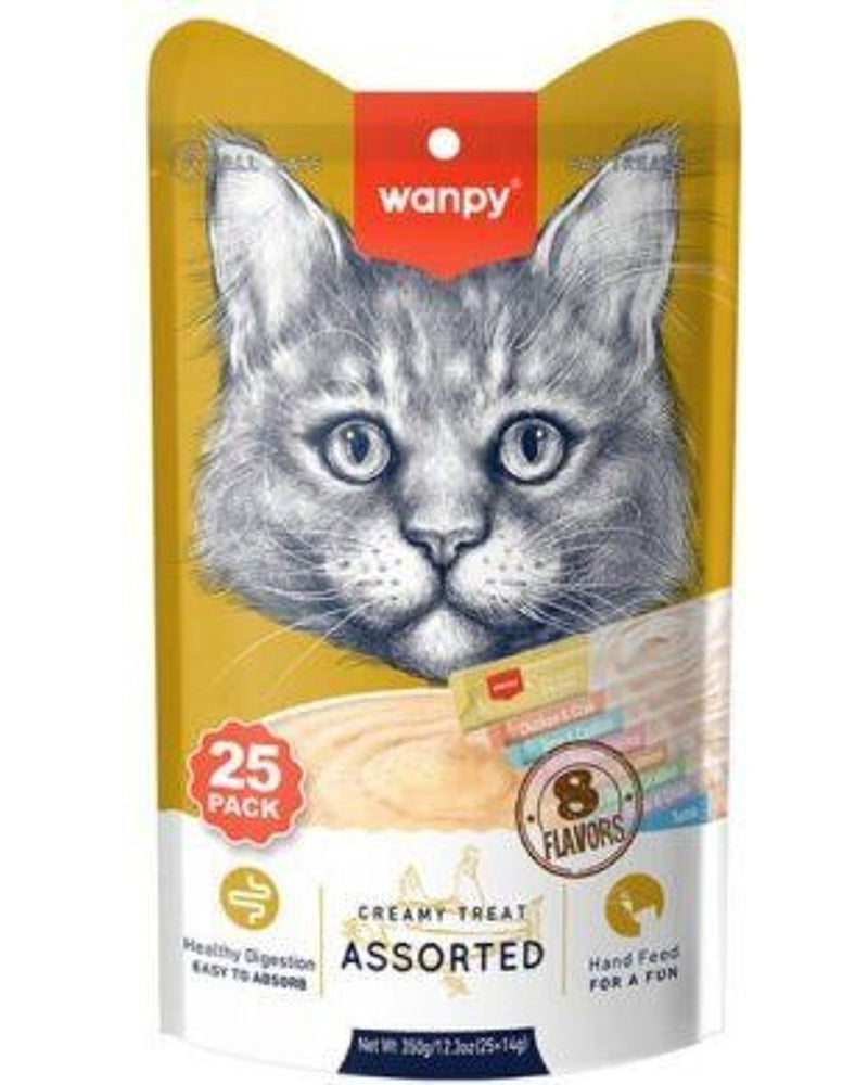 Wanpy Sıvı Kedi Ödül Çubuğu Karışık Paket 25 x 14 gr