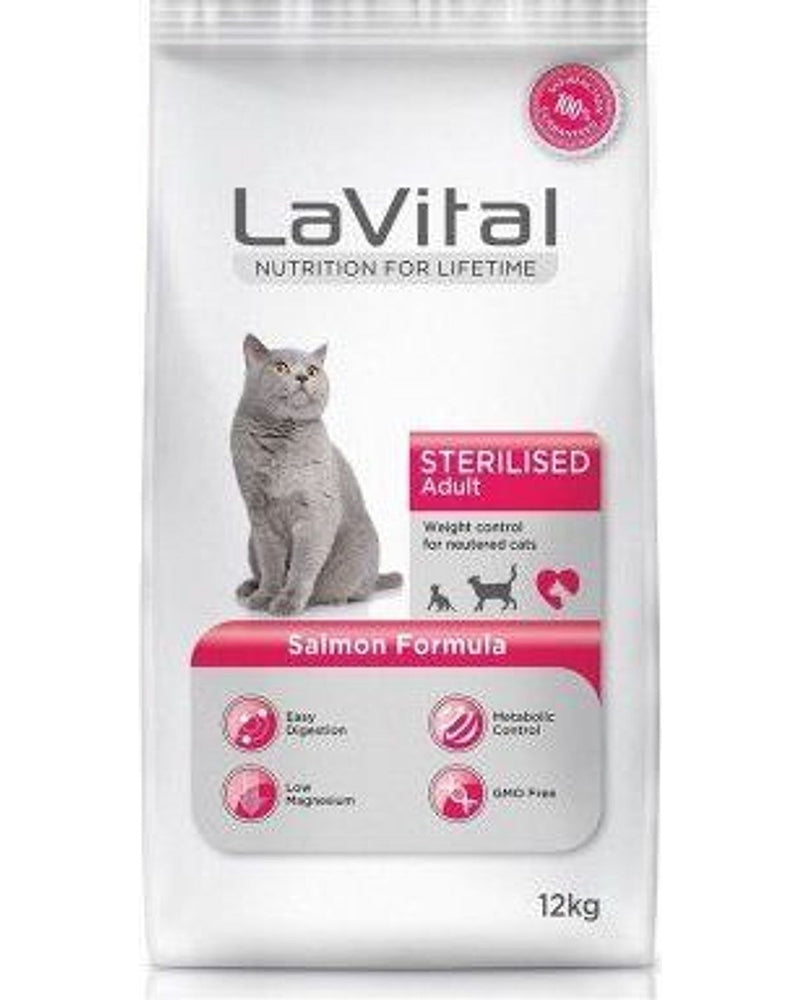 LaVital Somonlu Kısırlaştırılmış Yetişkin Kedi Maması 12 kg