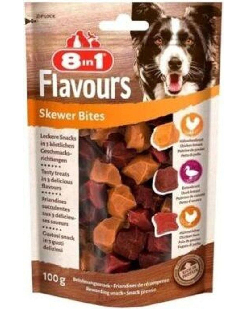 8in1 Kuşbaşı Tavuk-Ördek Çiğneme Köpek Ödülü 100 gr