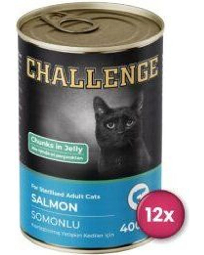 Challenge Somonlu Kısırlaştırılmış Kedi Konservesi 400 gr x 12 Adet