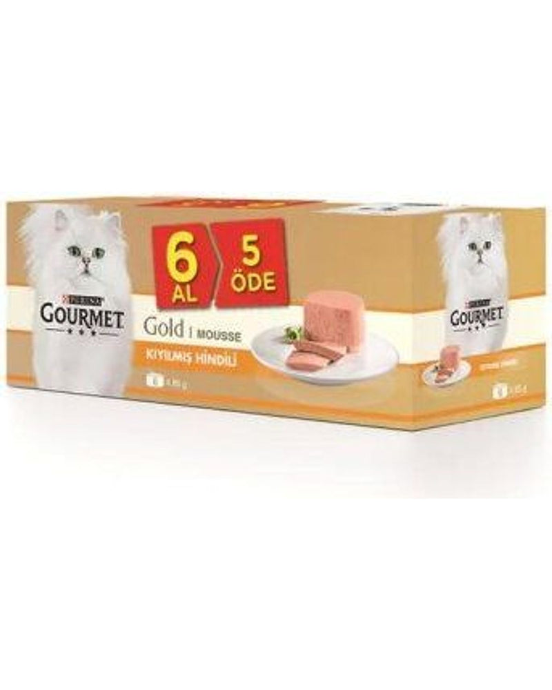 Gourmet Gold Kıyılmış Hindili Kedi Konservesi 85 gr 6 Al 5 Öde