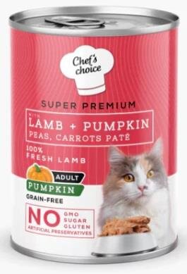 Chef's Choice Tahılsız Kuzu ve Bal Kabaklı Ezme Kedi Konservesi 400 gr