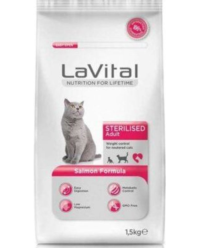 LaVital Somonlu Kısırlaştırılmış Yetişkin Kedi Maması 1,5 kg