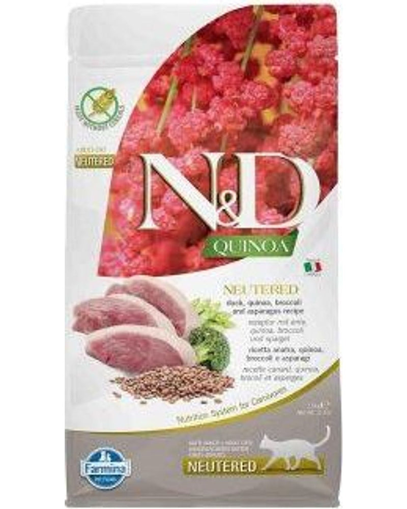 N&D Tahılsız Ördek ve Kinoalı Kısır Kedi Maması 1,5 kg