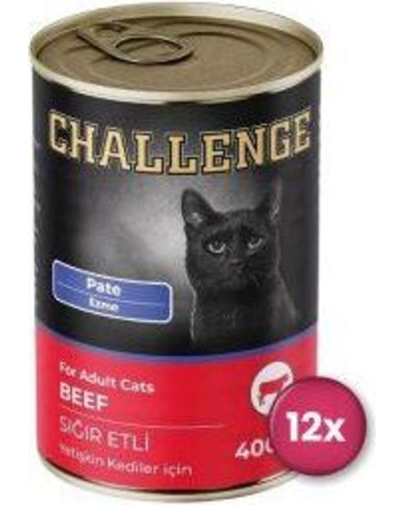 Challenge Sığır Etli Pate Yetişkin Kedi Konservesi 400 gr x 12