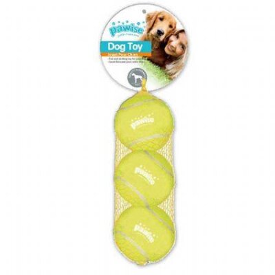 Pawise Sesli Tenis Topu Köpek Oyuncağı (6 cm, 3'lü)