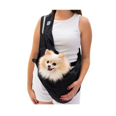 Pawstar Crossbody Kedi ve Küçük Irk Köpek Taşıma Çantası Siyah