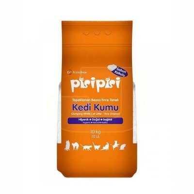 Pisipisi İnce Taneli Topaklanan Bentonit Kedi Kumu Sabun Kokulu 10 kg