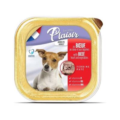 Plaisir Pate Biftek ve Sebzeli Yetişkin Köpek Konservesi 150 gr